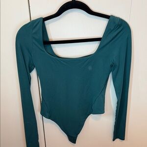 lululemon athletica Teal Long-Sleeve Scoop Neck Bodysuit